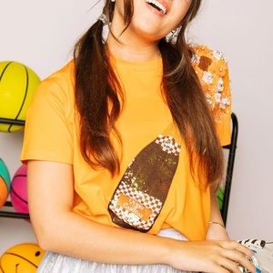 Queen of Sparkles: popping champagne tee